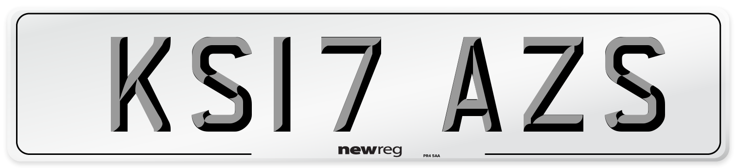 KS17 AZS Number Plate from New Reg
